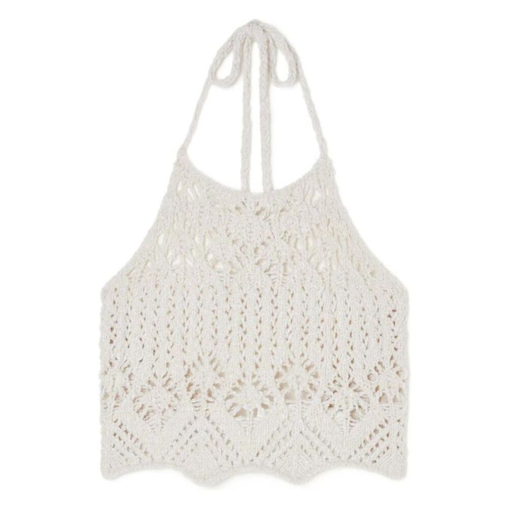 ALANUI Patterned Crew Neck Knit Top Women CREAM T-Shirts & Tops
